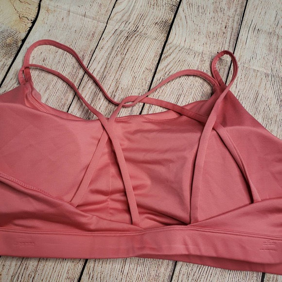 OLD NAVY Pink Strappy Padded Athletic Racerback Sports Bra 4X - Picture 4 of 5